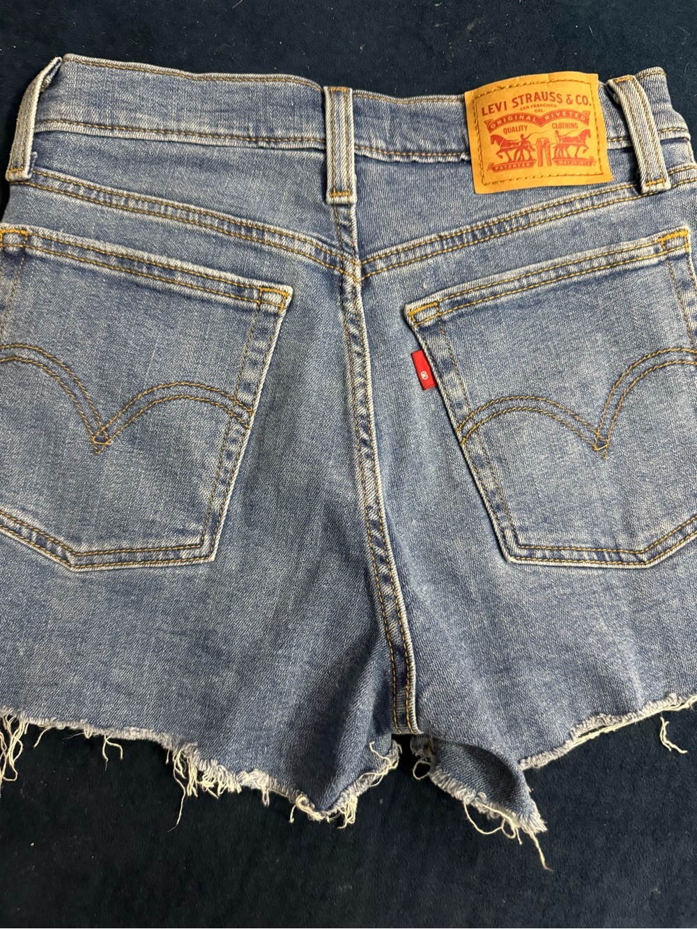 Levi's Women's Light Wash Denim Cutoff Shorts with Frayed Hem